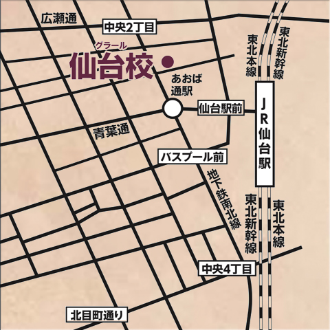 ワインスクール井上塾・仙台校地図